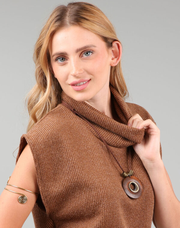 שרשרת עץ עגול